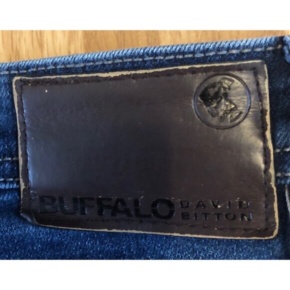 Buffalo David Bitton Jeans Mens Jackson Straight Stretch 34x32 Blue Denim 99% Co - Picture 6 of 6